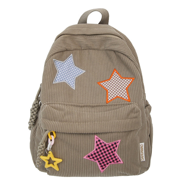 Casual Star-Embellished School Backpack Stornfield