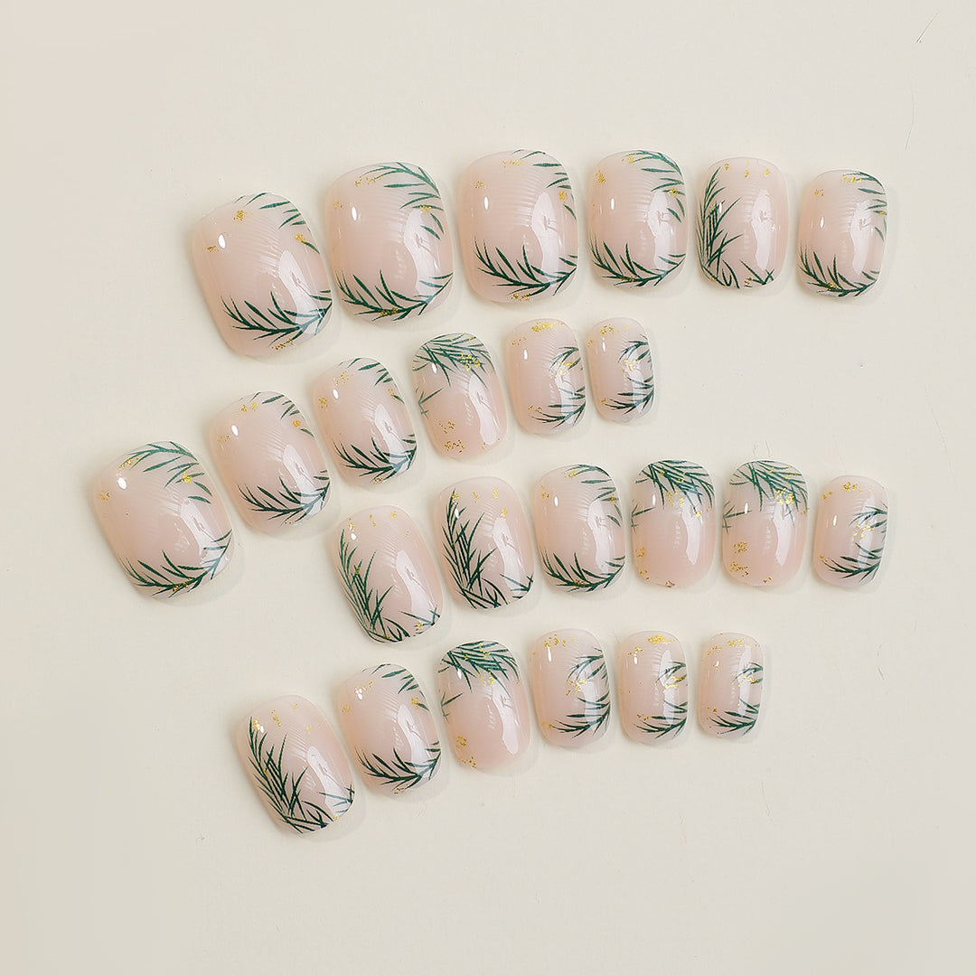 Decorative Press-On Nail Art Kit with Holiday-Themed Designs Stornfield