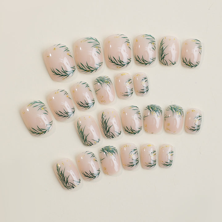 Decorative Press-On Nail Art Kit with Holiday-Themed Designs Stornfield