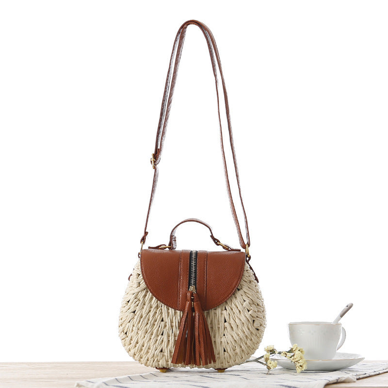 Handbag with Unique Woven Design and Elegant Flap Stornfield
