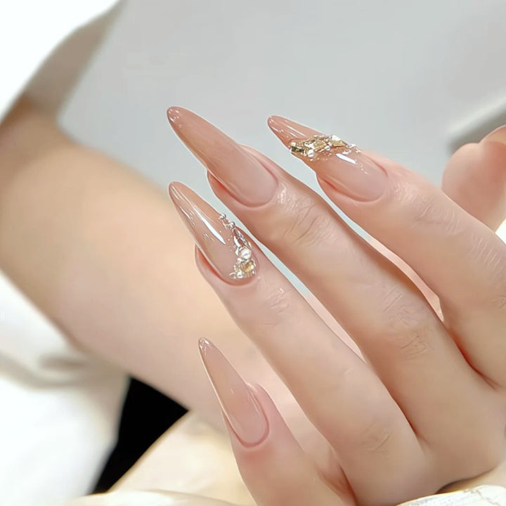 Decorative Character-Themed Press-On Nails with 3D Elements Stornfield