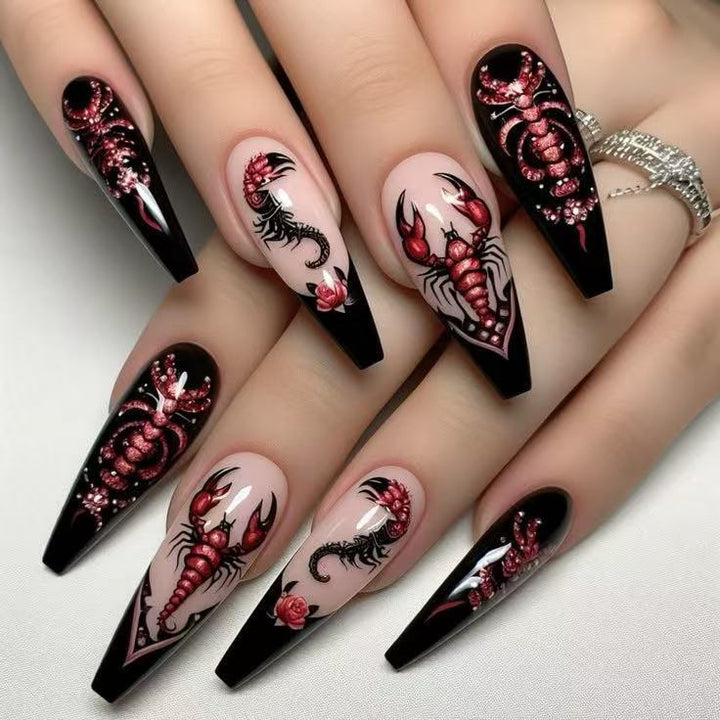 Creative artificial nails in spooky design Stornfield