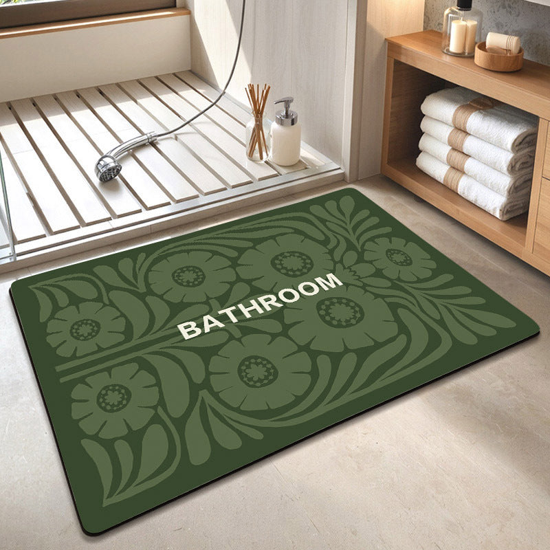 Decorative Floral Bathroom Mat Stornfield