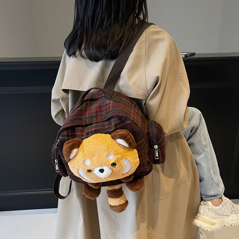 Plush Animal-Themed Mini Backpack