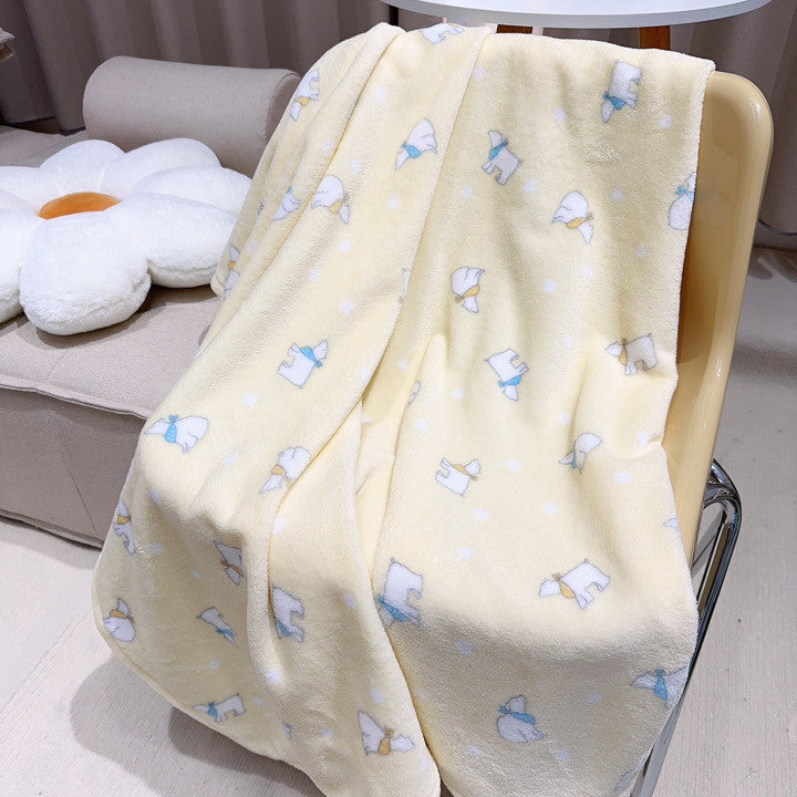 Plush Animal-Themed Fleece Throw Blanket