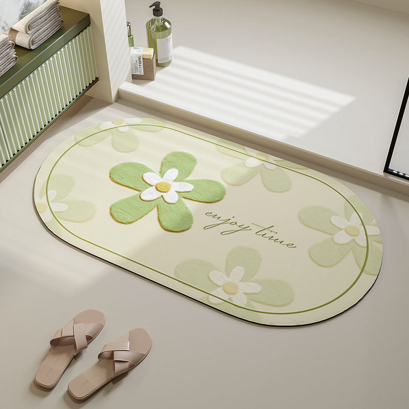 Soft Floral Bath Mat Stornfield