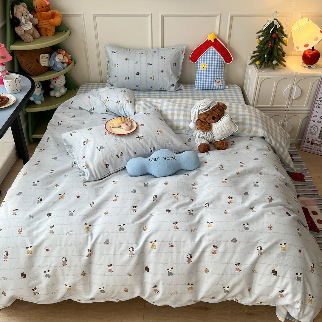 Playful Cartoon-Themed Bedspread Set