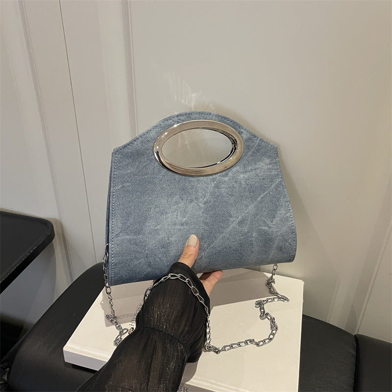 Fashionable Denim Clutch