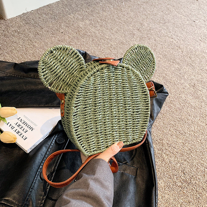 Ladies Round Basket with Rabbit Ear Design Stornfield
