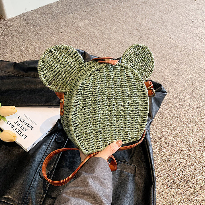 Ladies Round Basket with Rabbit Ear Design Stornfield
