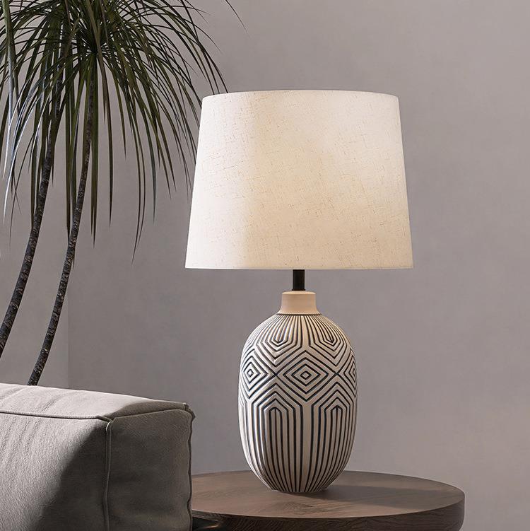 Geometric Ceramic Table Lamp