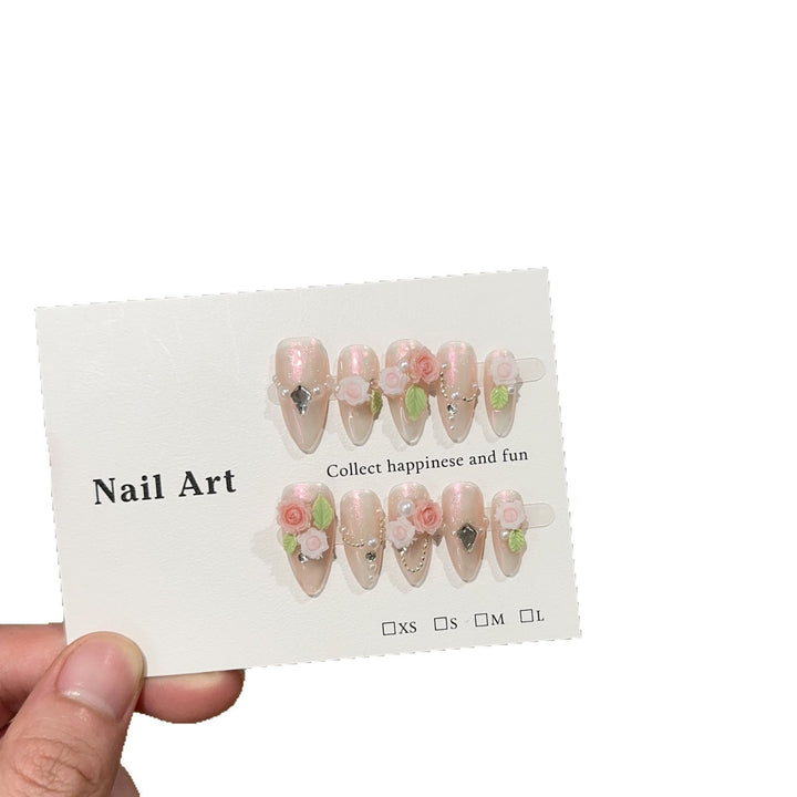 Floral Decorative Press-On Nail Art Set