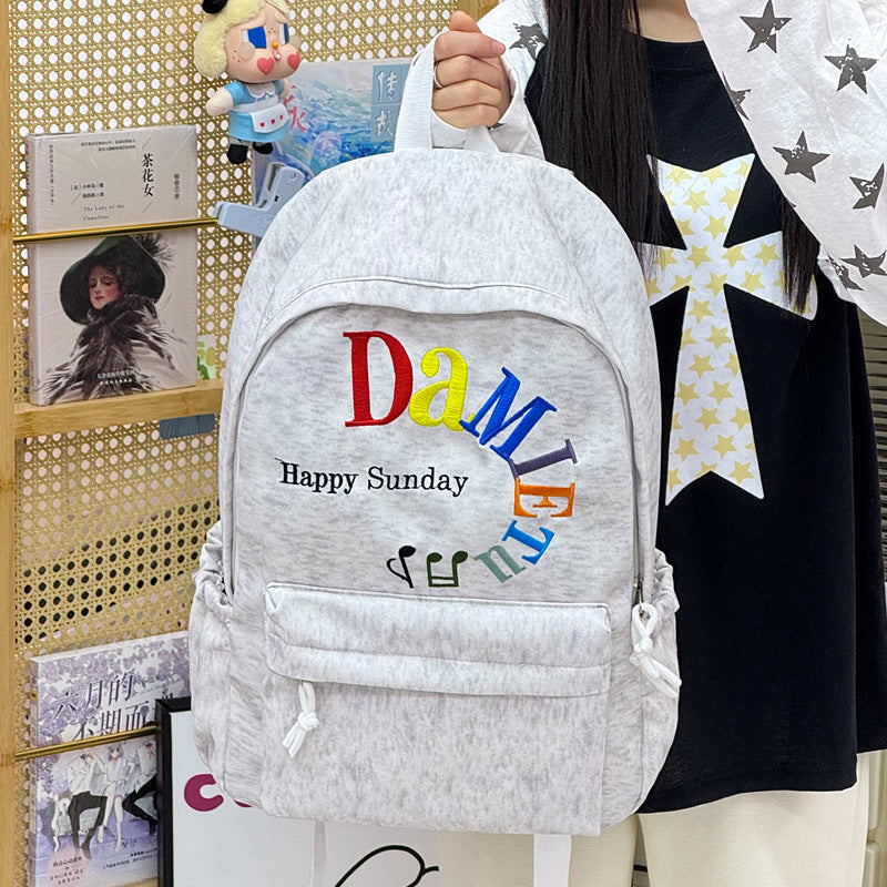 Stylish Star-Embellished Corduroy Backpack Stornfield