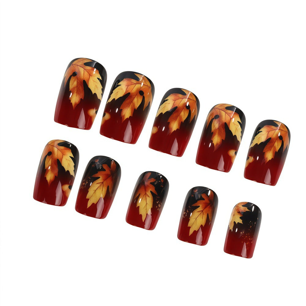 Artificial nails with autumn leaf design Stornfield
