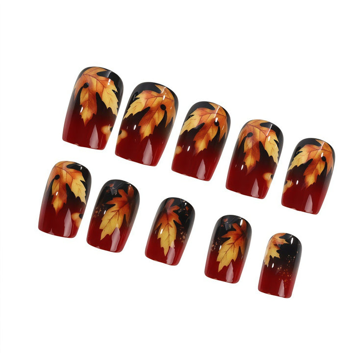 Artificial nails with autumn leaf design Stornfield