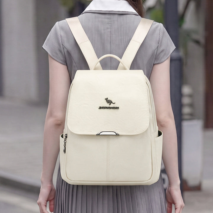 Durable Multi-Functional Leather Backpack Stornfield