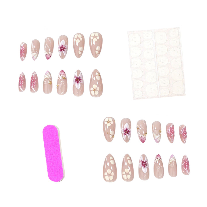 Floral and Metallic Nail Art Enhancements Stornfield
