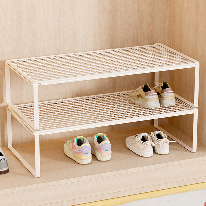 Adjustable Expandable Metal Shoe Shelf Organizer