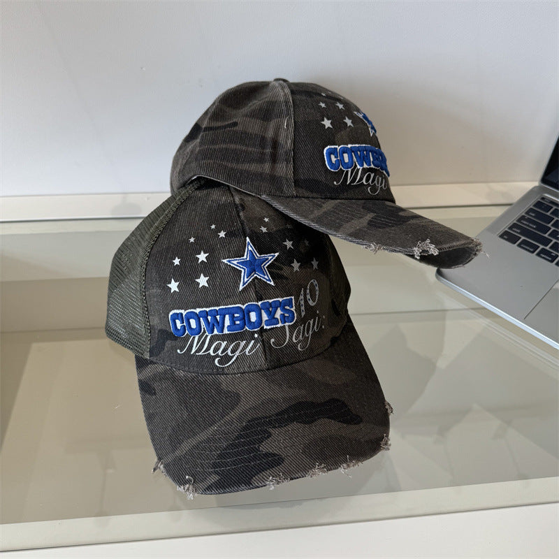 Men's Distressed Camouflage Graphic Baseball Cap Stornfield