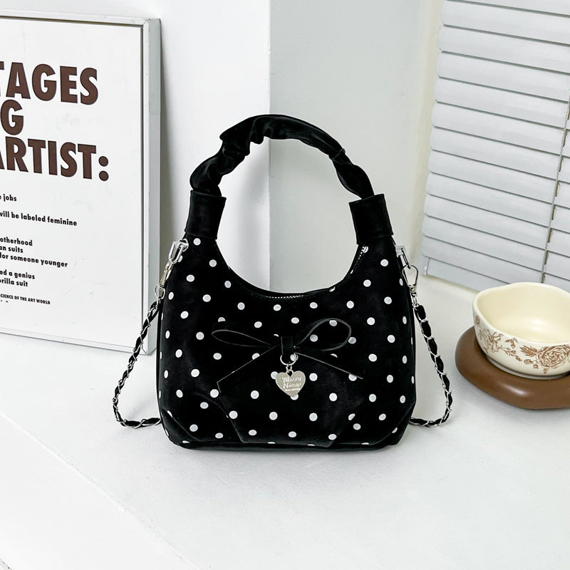 Playful Polka Dot Handheld Purse