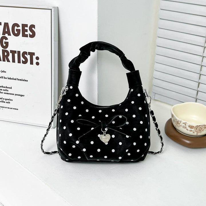 Playful Polka Dot Handheld Purse