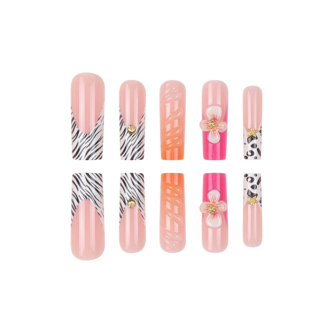 Floral Themed Press-On Nail Extensions Stornfield