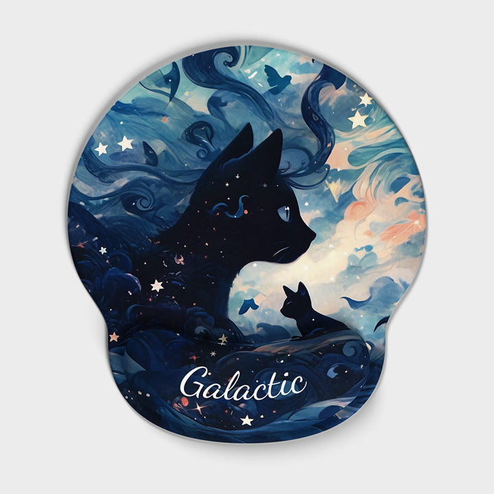 Artistic Cat-Themed Gaming Mouse Pad