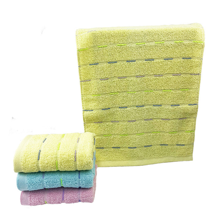 Terry Bath Towel With Luxurious Check Pattern Stornfield