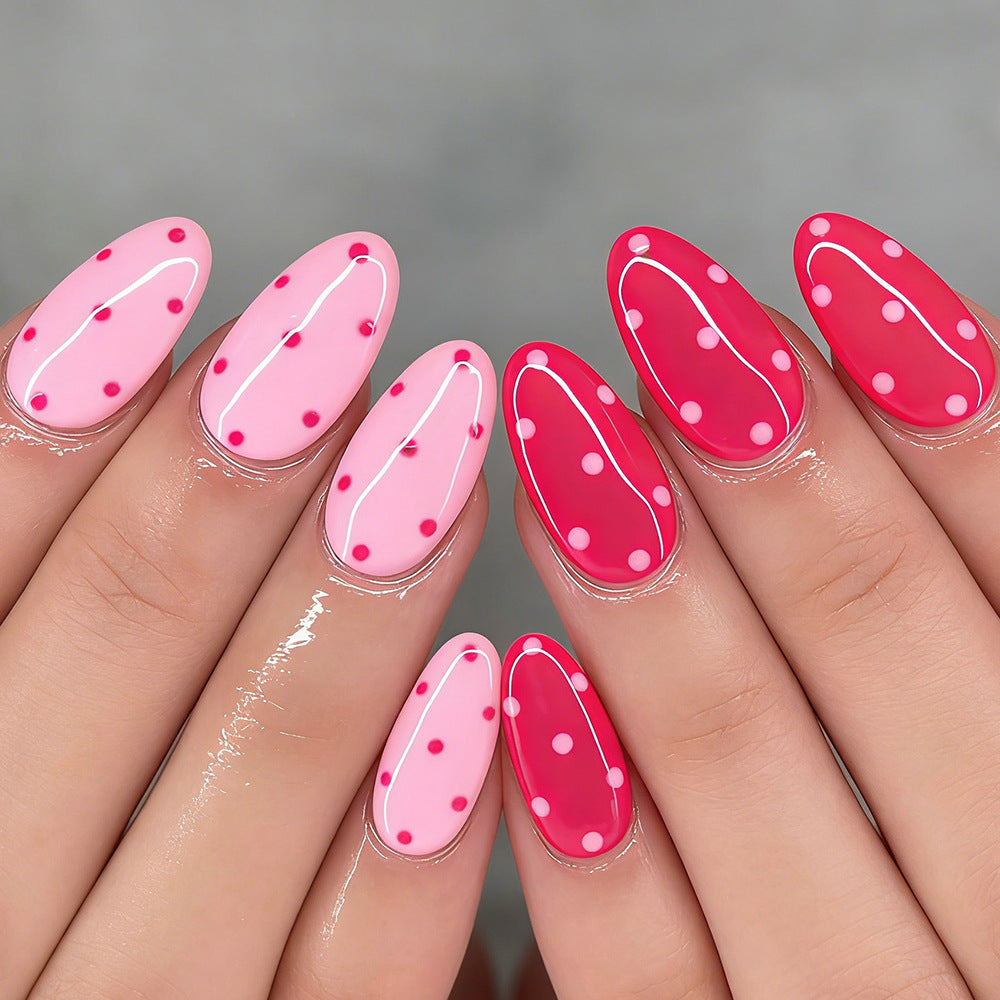 Artistic Polka Dot Press-On Nails Stornfield