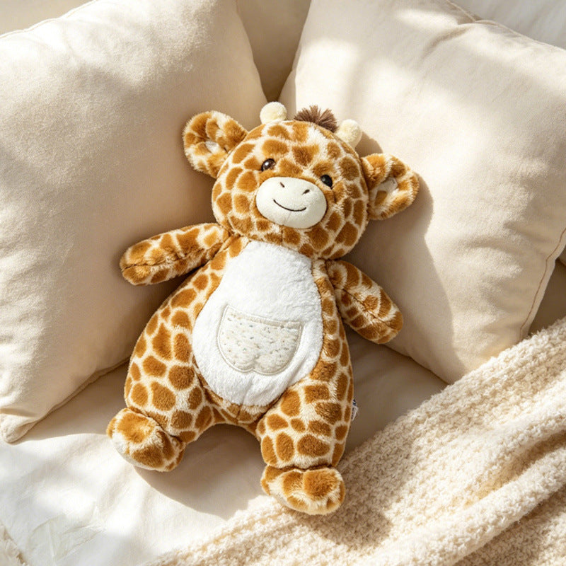 Plush Sit-Ready Puppy Nursery Companion with Quilted Front Pocket and Bean-Fill Base Stornfield