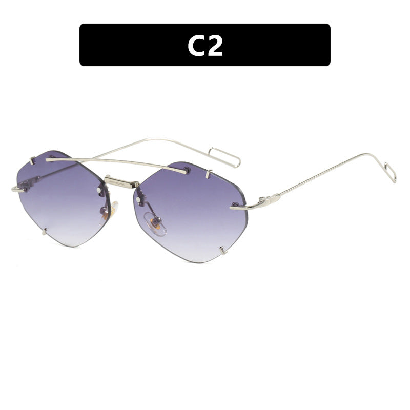 Women geometric sunglasses with ultra-light metal frame Stornfield