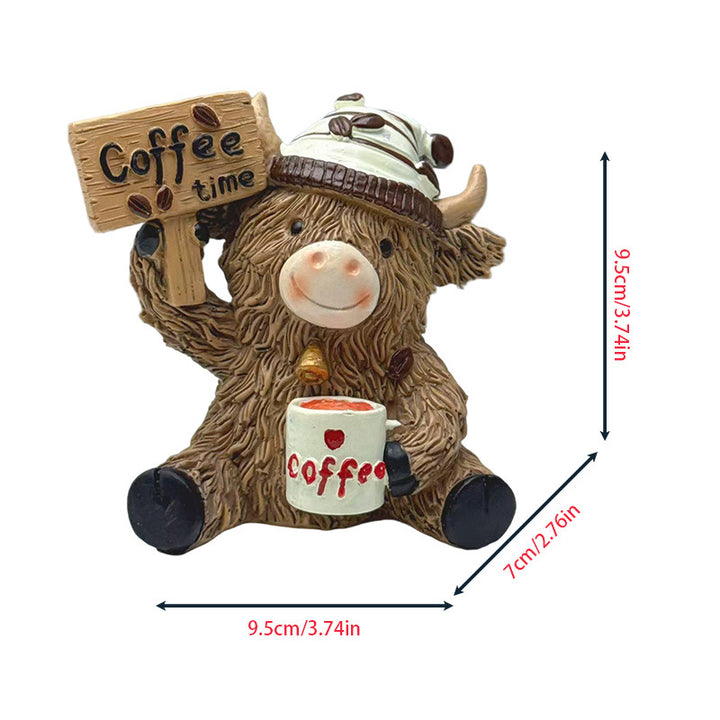 Decorative Highland Cattle Coffee Figure Stornfield