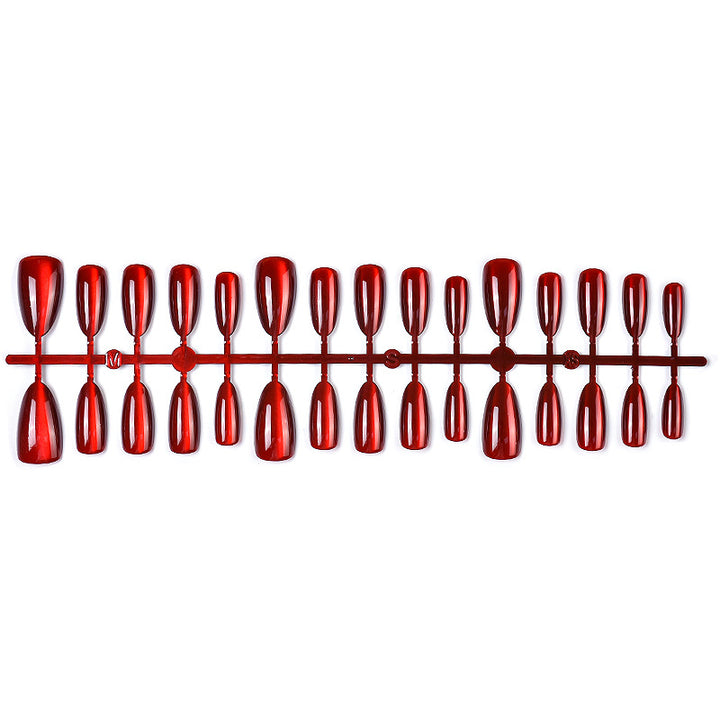 Glossy Coffin-Shaped Press-On Nails