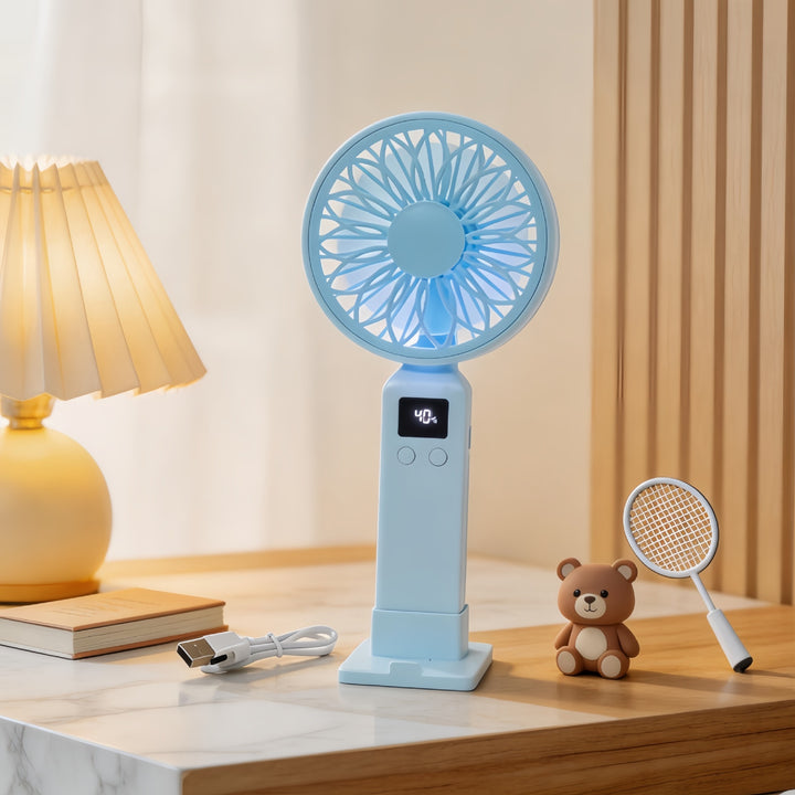 Women Portable Mini Fan with Digital Control Stornfield