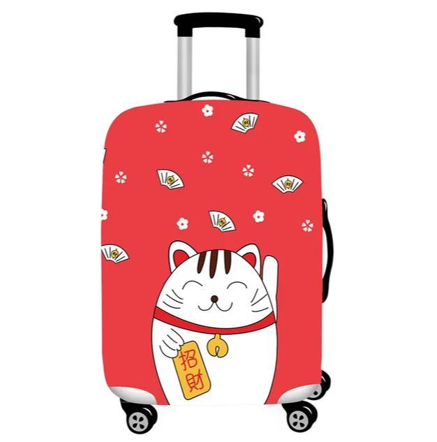 Unisex stretchable suitcase cover with cute alpaca design, elastic protective cover for hard-shell and fabric suitcases Stornfield