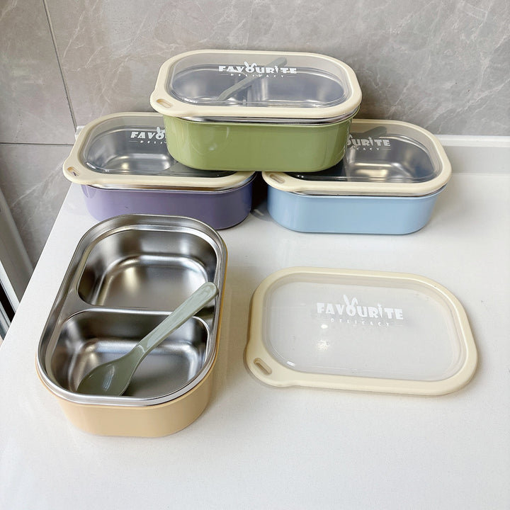 Multi-Compartment Stainless Steel Food Storage Container