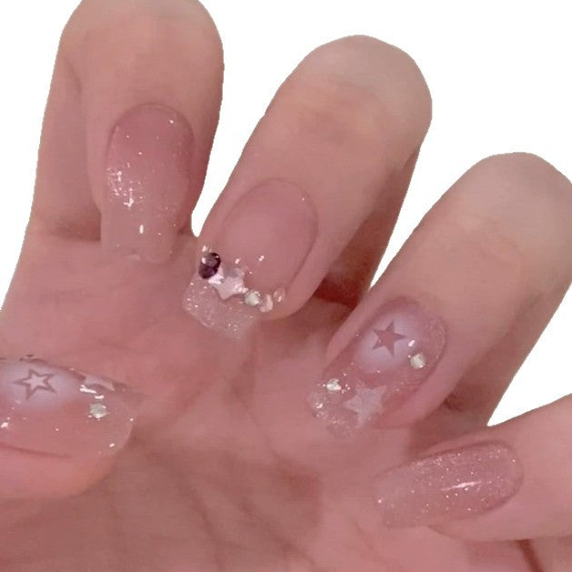 Elegant Artificial Nails with Sparkling Glitter Stornfield