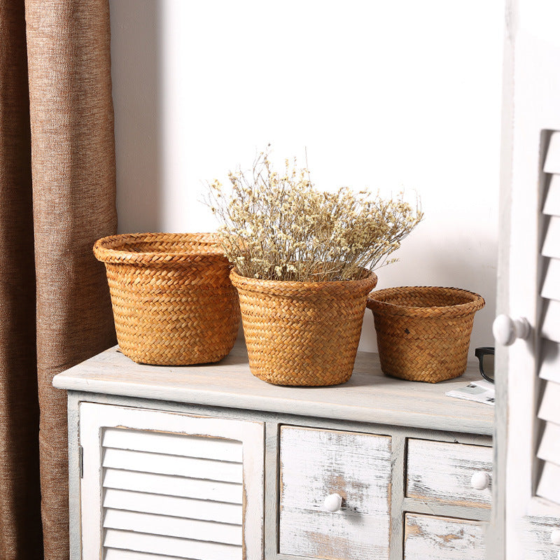 Handcrafted Natural Seagrass Storage Pot Stornfield