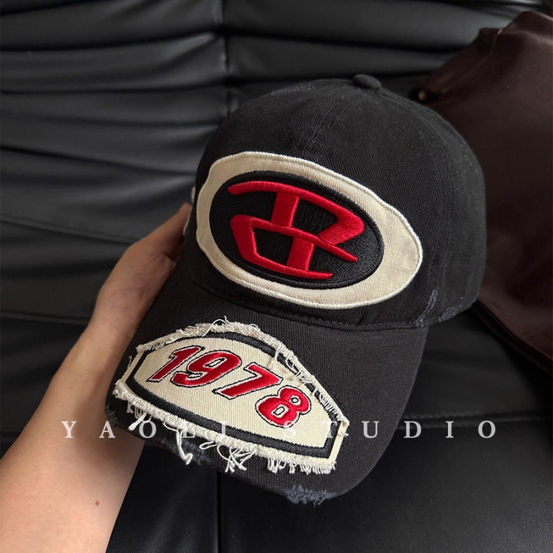 Men's Distressed Graphic Logo Baseball Cap Stornfield