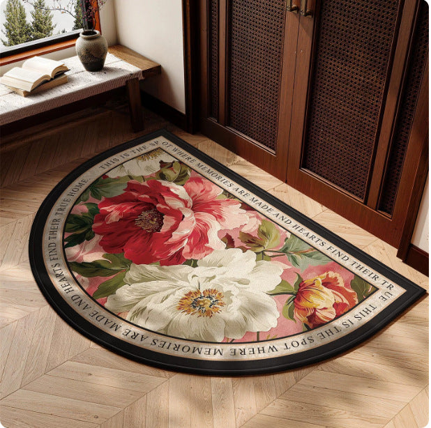 Floral Decorative Entryway Rug