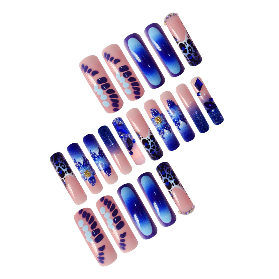 Artistic Long-Length Press-On Nail Art Stornfield