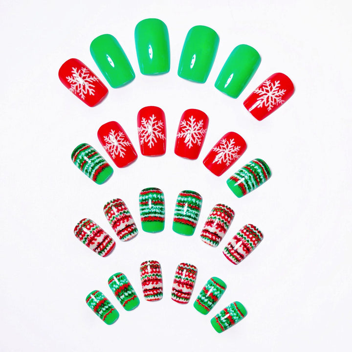 Artificial Nails in Festive Winter Design Stornfield