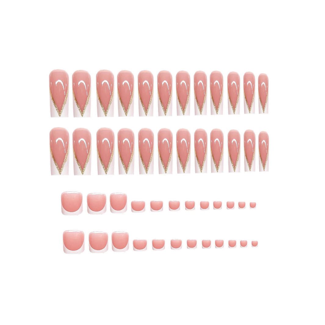 Decorative French Tip Nail Art Extensions Stornfield