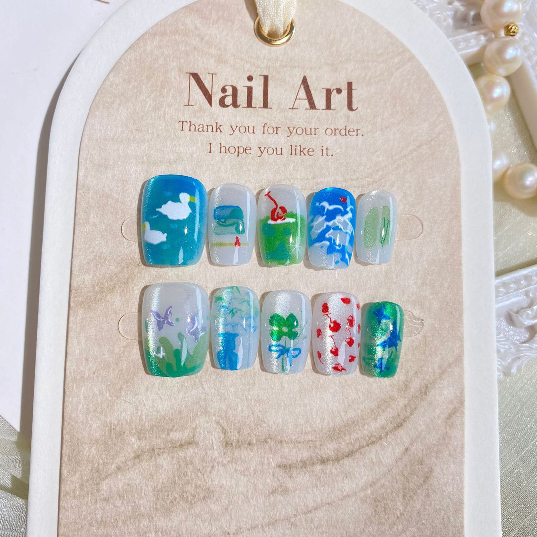 Artistic Nail Art Press-On Design Set