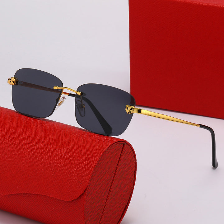 Women’s fashionable half-frame glasses with elegant metal frame Stornfield