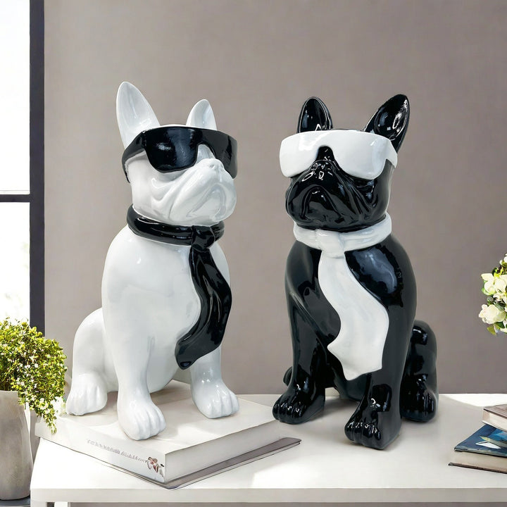 Colorful Bulldog Decoration Figure made of Resin Stornfield