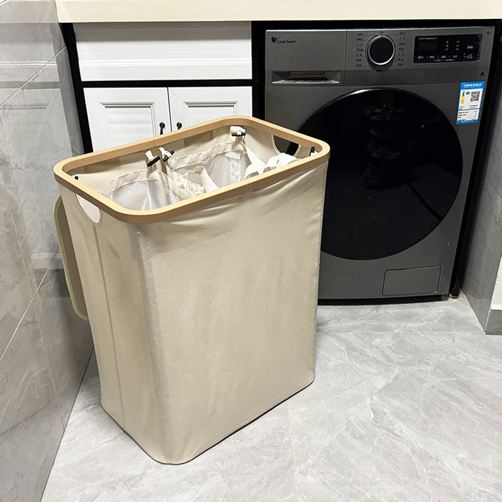 Modern laundry basket with removable lid and carrying handles Stornfield