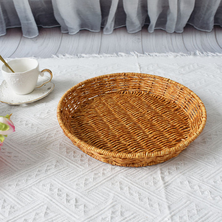 Leaf-Shaped Woven Serving Platter Stornfield