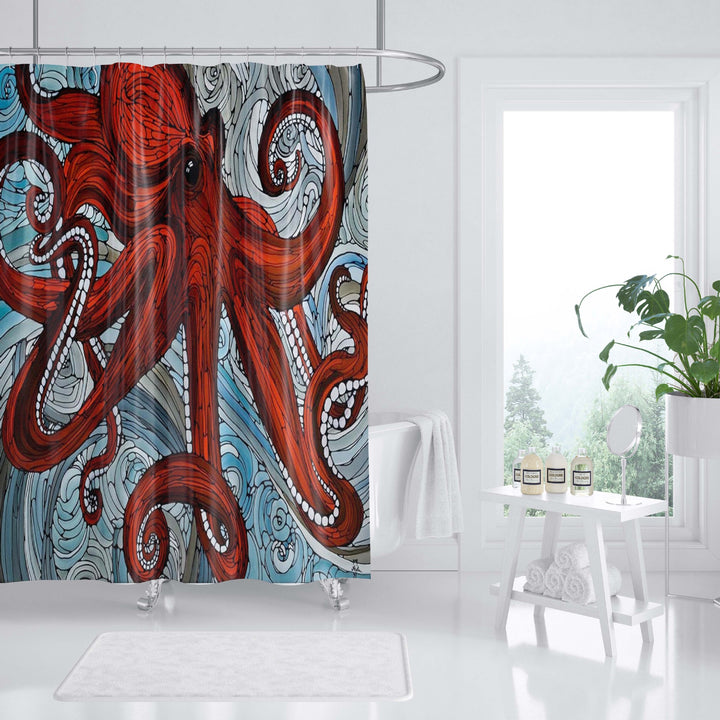 Ocean-Themed Art Shower Curtain Stornfield