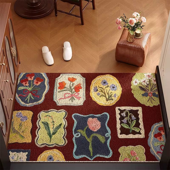 Vintage Floral Pattern Doormat